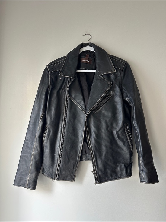 Danier Jackets & Blazers - Vintage Black Leather Danier Biker Jacket